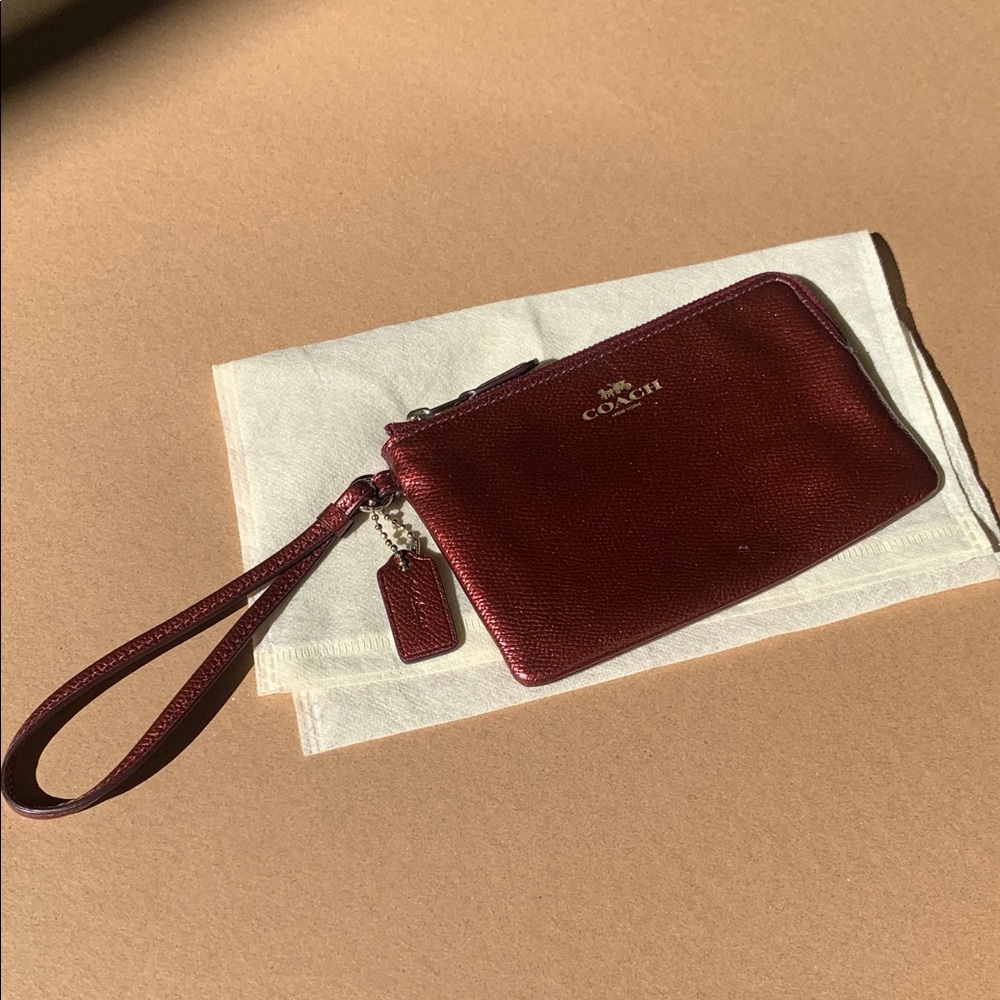 Coach Leather Wristlet